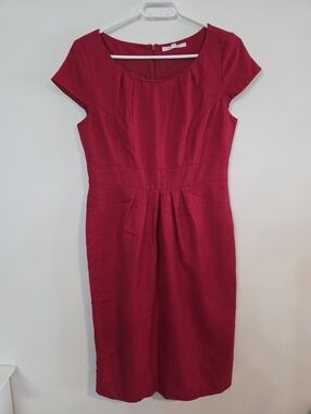 LK Bennett red sheath dress Sz 8